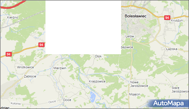 mapa Otok gmina Bolesławiec, Otok gmina Bolesławiec na mapie Targeo