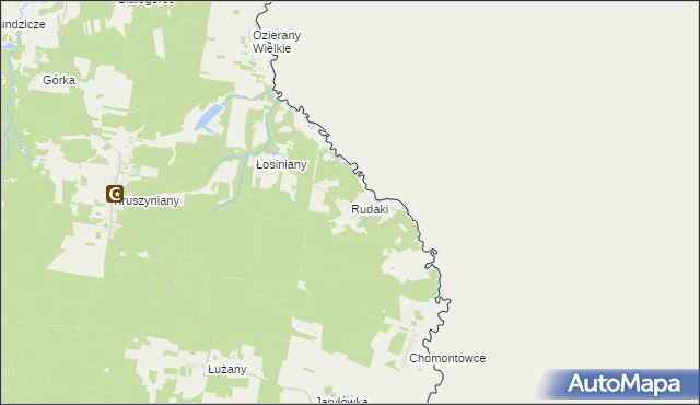 mapa Rudaki, Rudaki na mapie Targeo