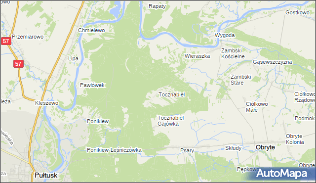 mapa Tocznabiel, Tocznabiel na mapie Targeo