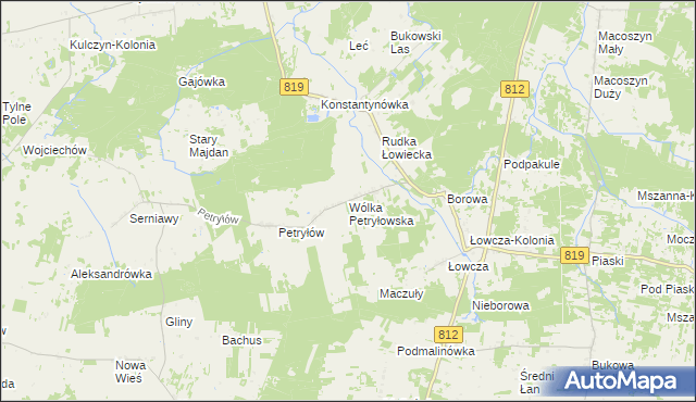 mapa Wólka Petryłowska, Wólka Petryłowska na mapie Targeo