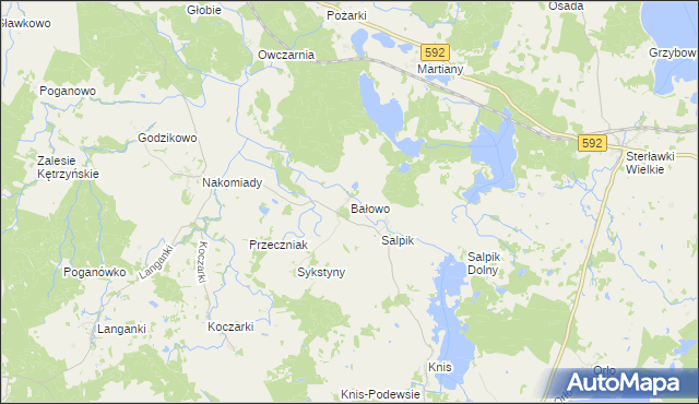 mapa Bałowo, Bałowo na mapie Targeo