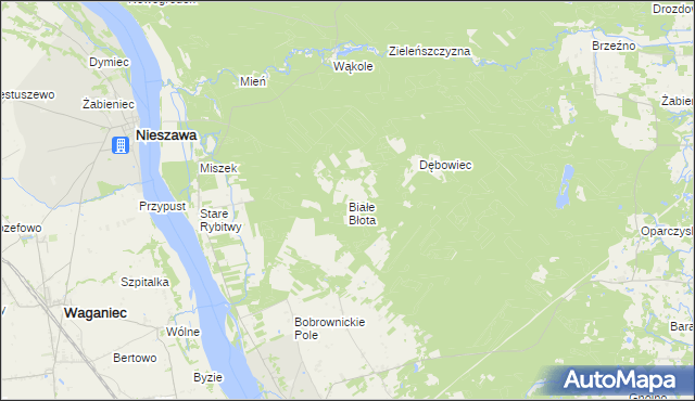 mapa Białe Błota gmina Bobrowniki, Białe Błota gmina Bobrowniki na mapie Targeo