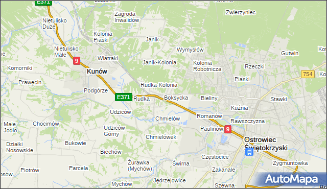 mapa Boksycka, Boksycka na mapie Targeo