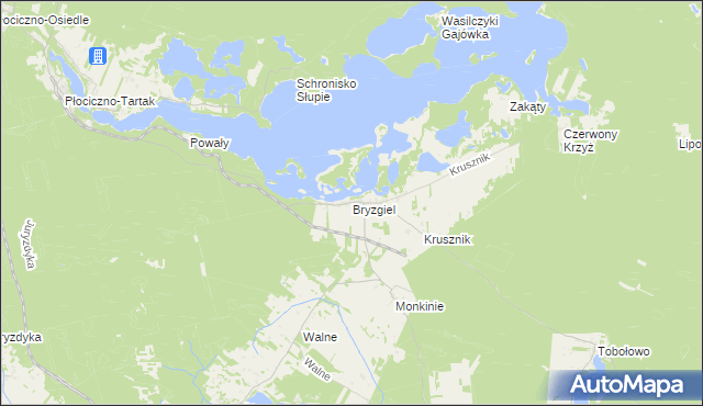 mapa Bryzgiel, Bryzgiel na mapie Targeo