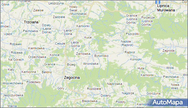 mapa Bytomsko, Bytomsko na mapie Targeo