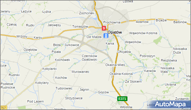 mapa Czerników Karski, Czerników Karski na mapie Targeo