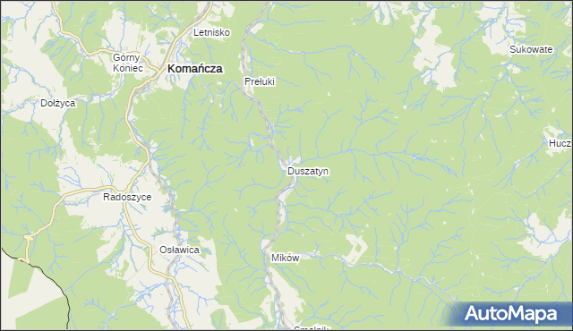 mapa Duszatyn, Duszatyn na mapie Targeo