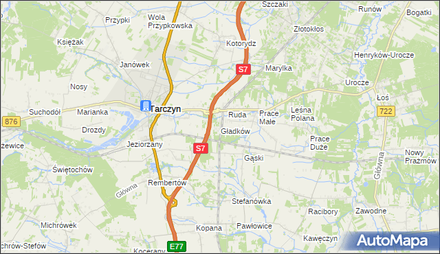 mapa Gładków, Gładków na mapie Targeo