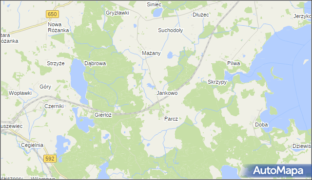 mapa Jankowo gmina Kętrzyn, Jankowo gmina Kętrzyn na mapie Targeo