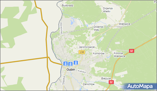 mapa Jaromirowice, Jaromirowice na mapie Targeo