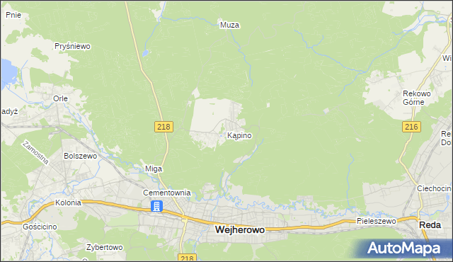 mapa Kąpino, Kąpino na mapie Targeo