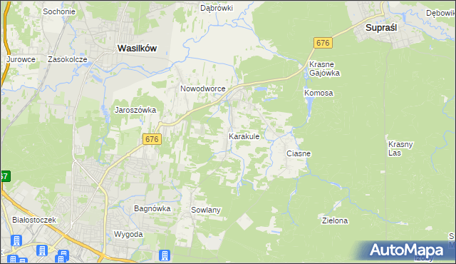 mapa Karakule, Karakule na mapie Targeo