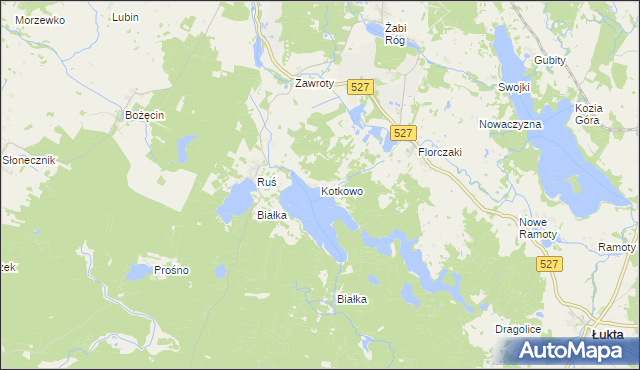 mapa Kotkowo gmina Łukta, Kotkowo gmina Łukta na mapie Targeo