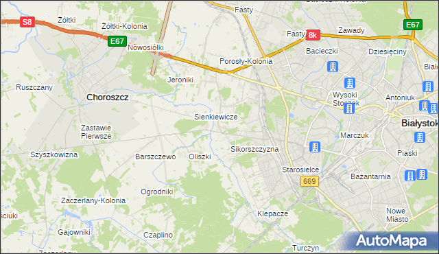mapa Krupniki, Krupniki na mapie Targeo