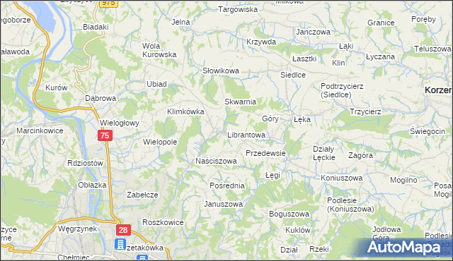 mapa Librantowa, Librantowa na mapie Targeo