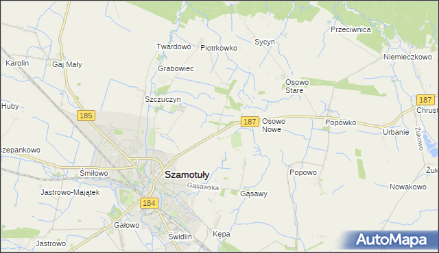 mapa Ludwikowo gmina Szamotuły, Ludwikowo gmina Szamotuły na mapie Targeo