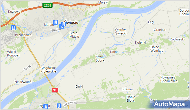 mapa Nowe Dobra gmina Chełmno, Nowe Dobra gmina Chełmno na mapie Targeo