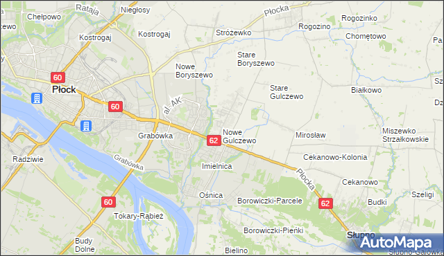 mapa Nowe Gulczewo, Nowe Gulczewo na mapie Targeo