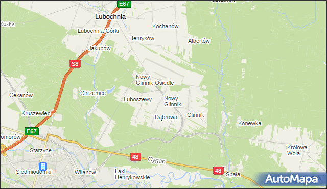 mapa Nowy Glinnik, Nowy Glinnik na mapie Targeo