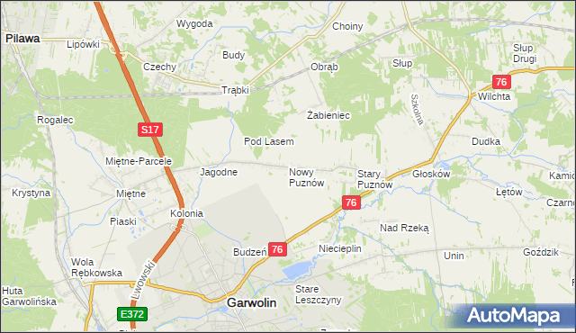 mapa Nowy Puznów, Nowy Puznów na mapie Targeo