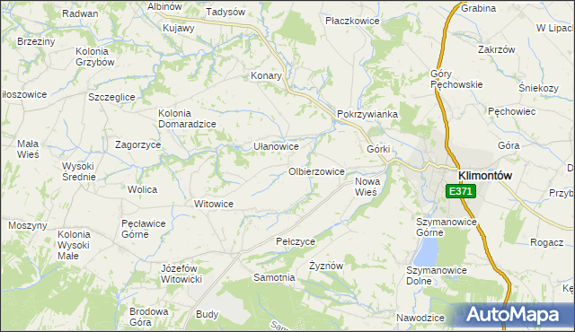 mapa Olbierzowice, Olbierzowice na mapie Targeo