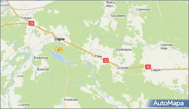 mapa Pław, Pław na mapie Targeo