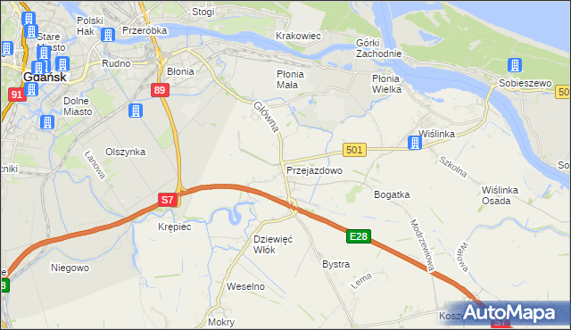 mapa Przejazdowo, Przejazdowo na mapie Targeo