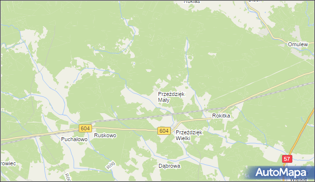 mapa Przeździęk Mały, Przeździęk Mały na mapie Targeo