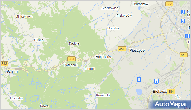 mapa Rościszów, Rościszów na mapie Targeo