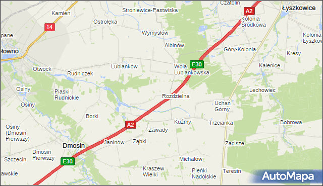 mapa Rozdzielna, Rozdzielna na mapie Targeo