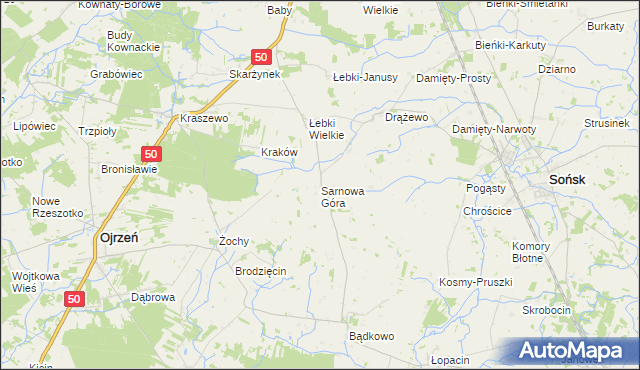 mapa Sarnowa Góra, Sarnowa Góra na mapie Targeo