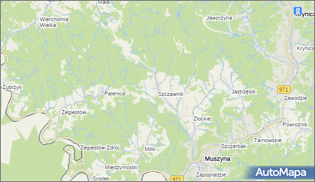 mapa Szczawnik, Szczawnik na mapie Targeo