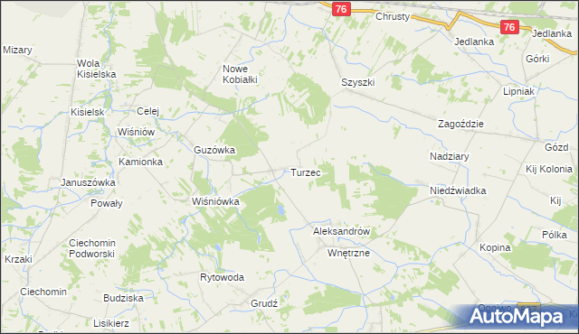 mapa Turzec, Turzec na mapie Targeo