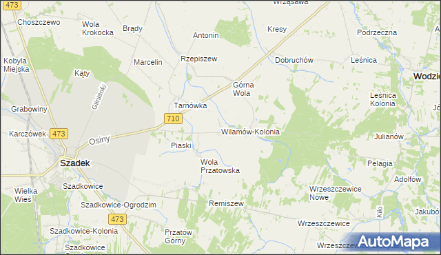 mapa Wilamów-Kolonia, Wilamów-Kolonia na mapie Targeo