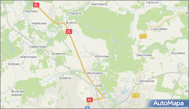 mapa Włynkowo, Włynkowo na mapie Targeo