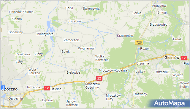 mapa Wólka Karwicka, Wólka Karwicka na mapie Targeo