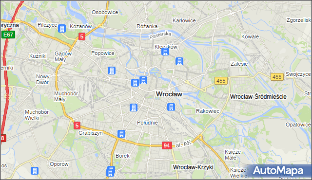 mapa Wrocławia, Wrocław na mapie Targeo