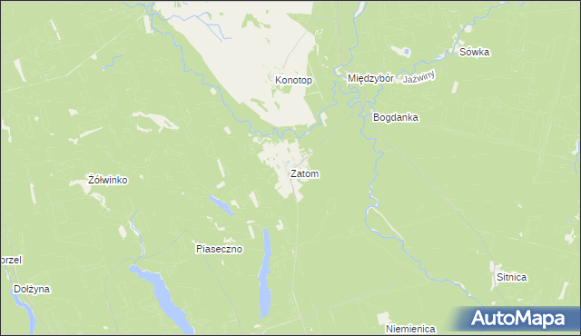 mapa Zatom, Zatom na mapie Targeo