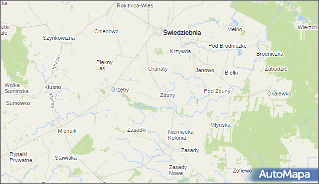 mapa Zduny gmina Świedziebnia, Zduny gmina Świedziebnia na mapie Targeo
