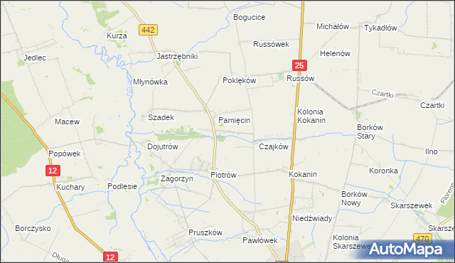 mapa Żegocin gmina Blizanów, Żegocin gmina Blizanów na mapie Targeo