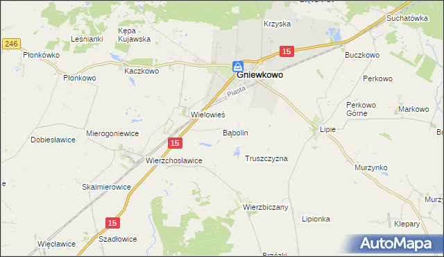 mapa Bąbolin, Bąbolin na mapie Targeo