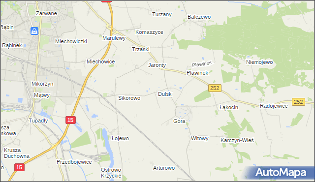 mapa Dulsk gmina Inowrocław, Dulsk gmina Inowrocław na mapie Targeo
