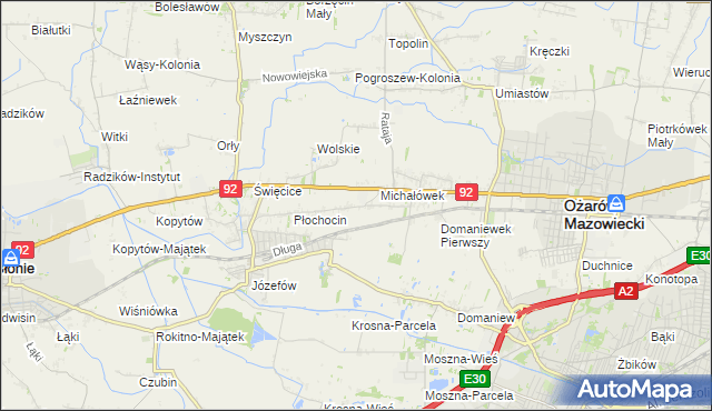mapa Gołaszew, Gołaszew na mapie Targeo