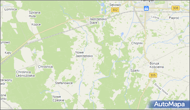mapa Grubsko, Grubsko na mapie Targeo