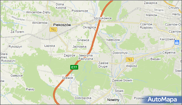 mapa Janów gmina Piekoszów, Janów gmina Piekoszów na mapie Targeo