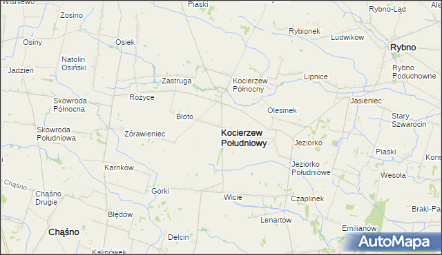 mapa Kocierzew Południowy, Kocierzew Południowy na mapie Targeo