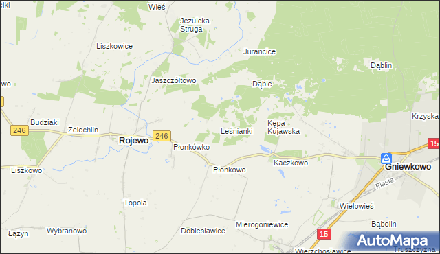 mapa Leśnianki, Leśnianki na mapie Targeo