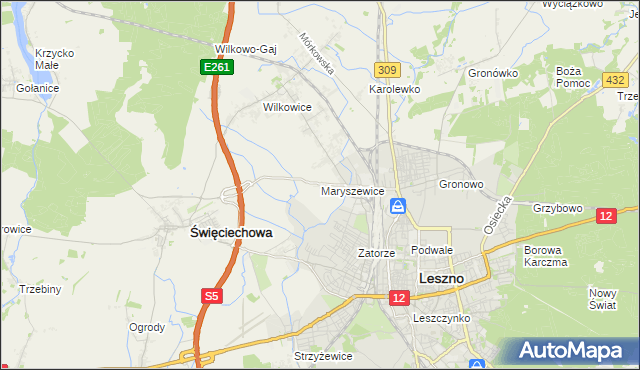 mapa Maryszewice, Maryszewice na mapie Targeo