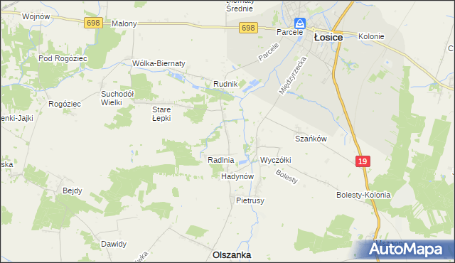 mapa Nowe Łepki, Nowe Łepki na mapie Targeo