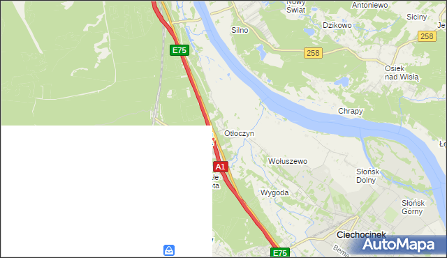 mapa Otłoczyn, Otłoczyn na mapie Targeo